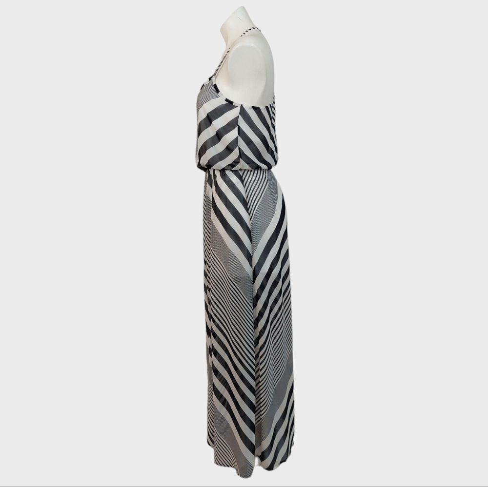 Arden B Striped Halter Maxi Dress Women's Sz Small Summer Casual - Picture 5 of 7